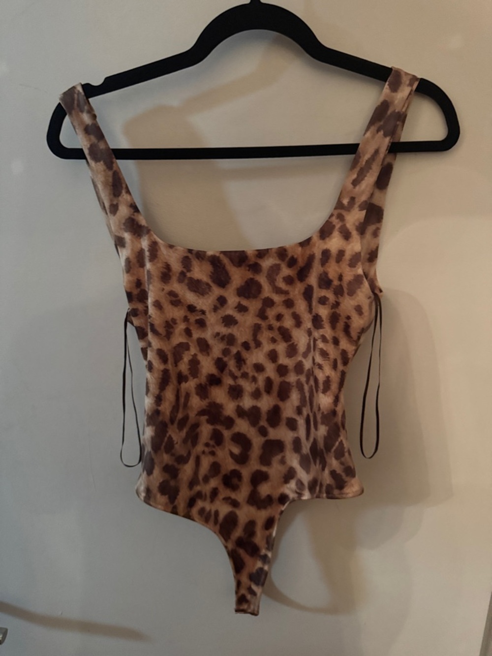 Zara Square Nexk Leopard Print Bodysuit - Picture 9 of 10